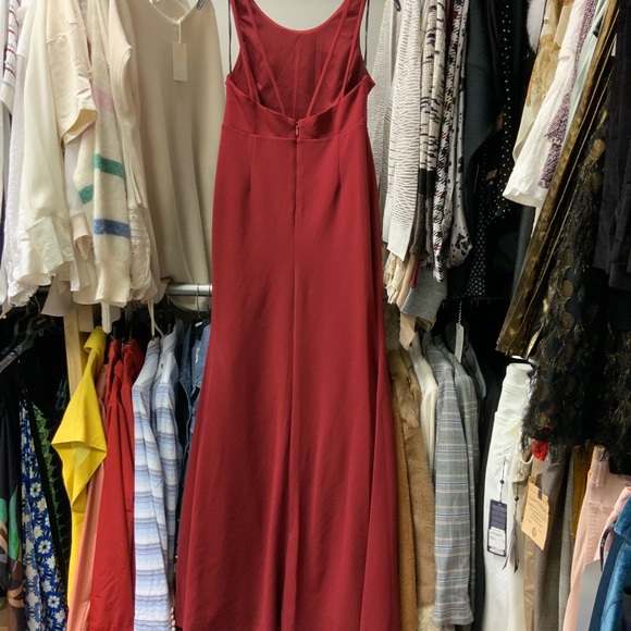 LULUS Strappy Back Crepe Mermaid Evening Gown - Picture 5 of 5